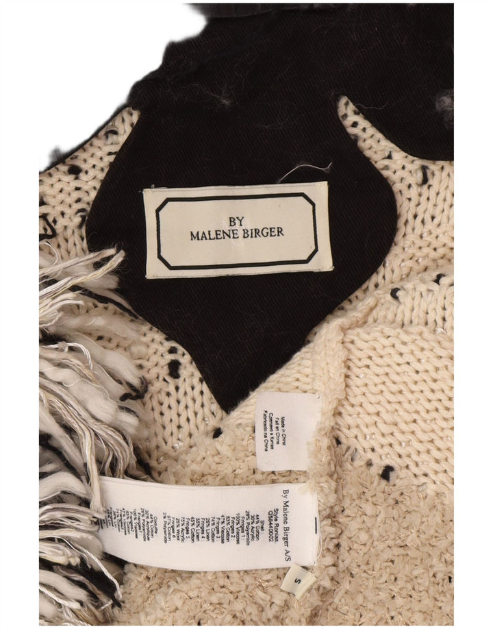 MALENE BIRGER Ženski kardigan džemper UK 10 Small Off White Bohemian