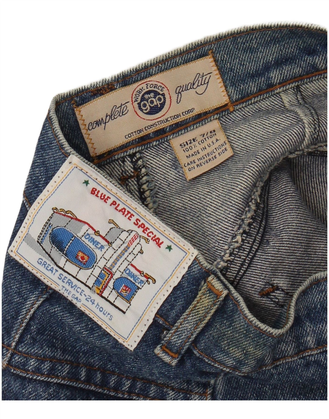 Traper suknja Gap za djevojčice 7-8 godina W24, plavi pamuk