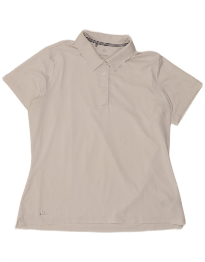 Adidas ženska polo majica UK 18 XL bijeli poliester