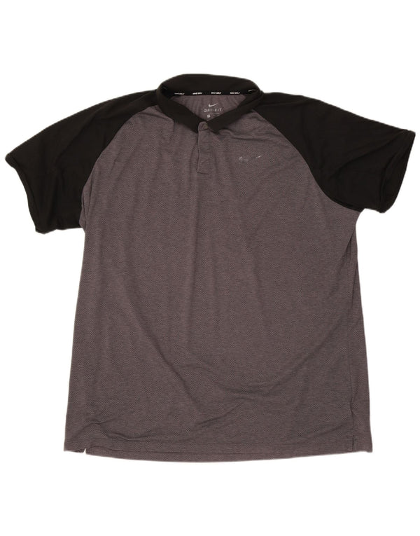 Nike muška Dri Fit polo majica 2XL siva poliesterska boja
