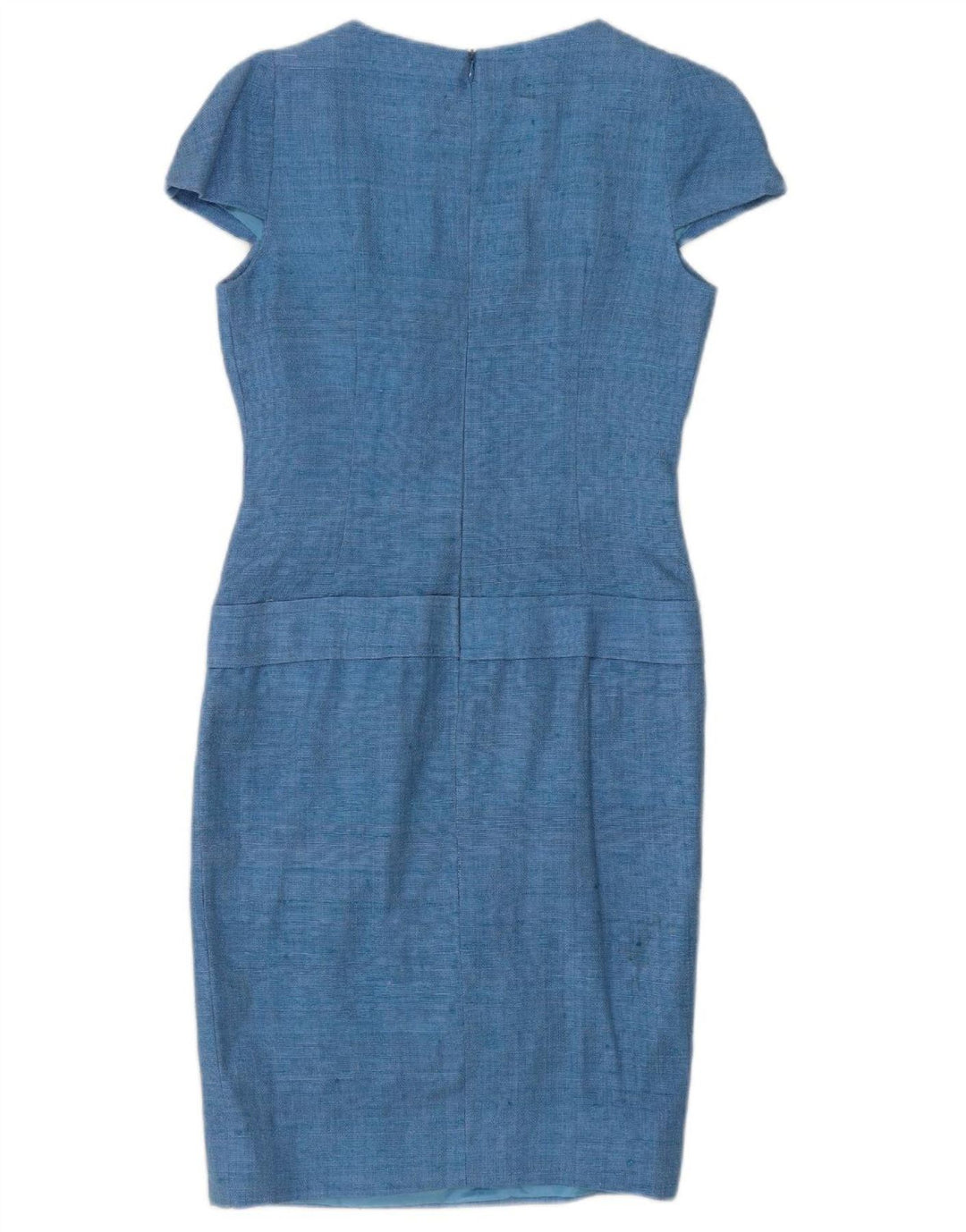 VINTAGE Womens Sheath Dress UK 10 Small Blue