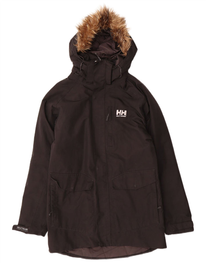Helly Hansen muška parka jakna s kapuljačom UK 36 mali crni poliester