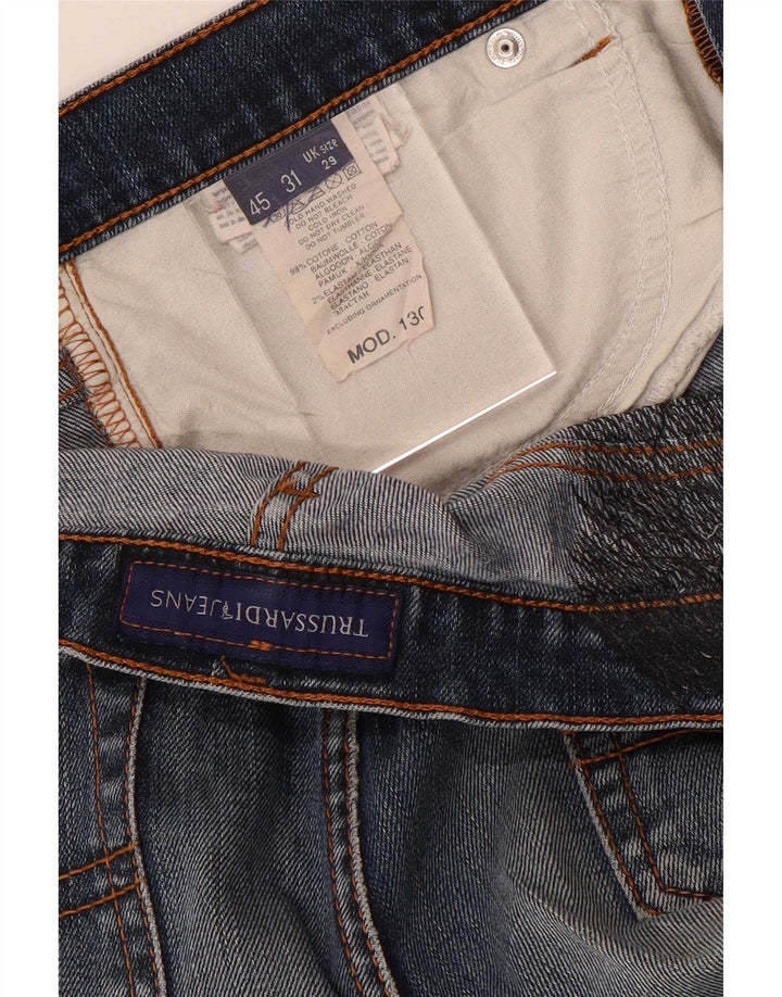 Trussardi ženske ravne traperice W29 L29 plavi pamuk