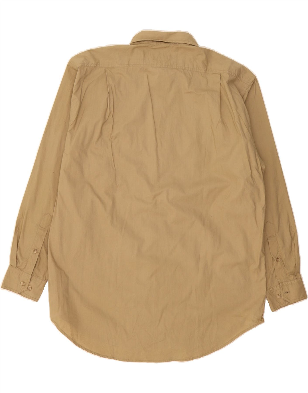 VINTAGE Mens Shirt Size 41/42 Large Beige Cotton Vintage Vintage and Second-Hand Vintage from Messina Hembry 