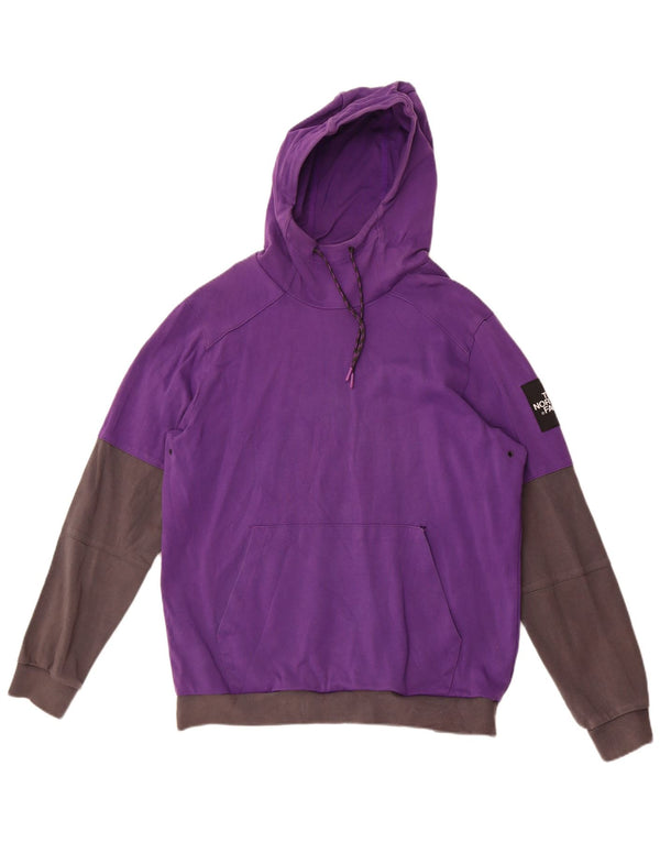The North Face muška majica s kapuljačom s kapuljačom, veliki ljubičasti pamuk