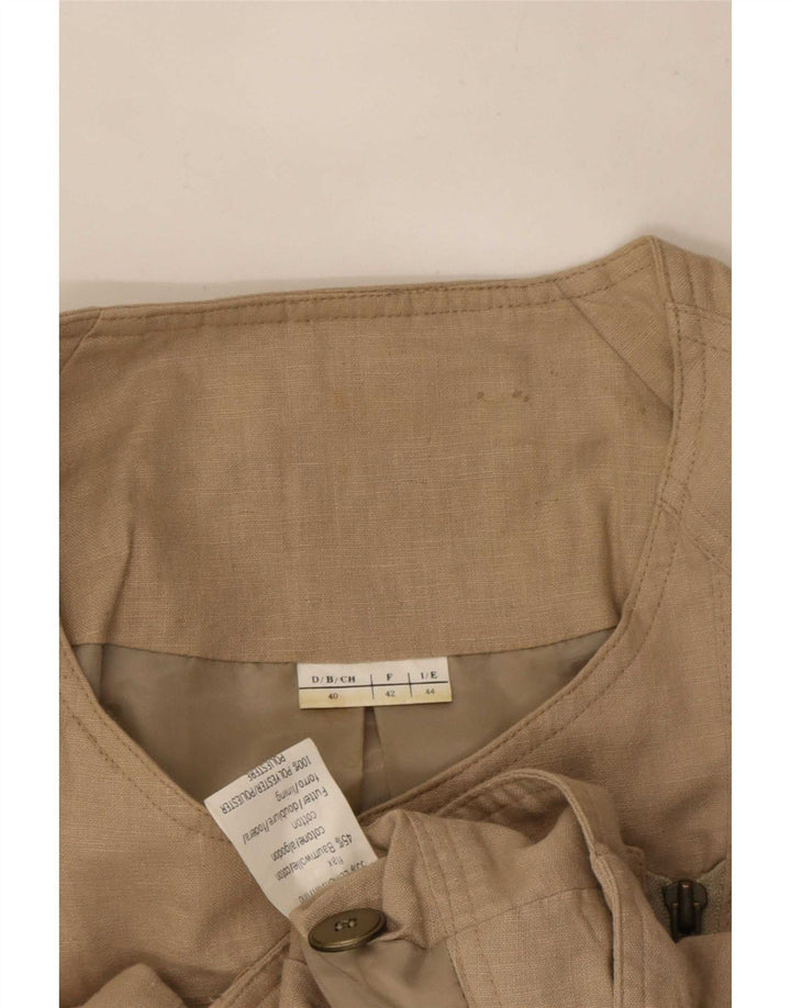Vintage ženska bomber jakna IT 44 Medium Beige Lanen Biker
