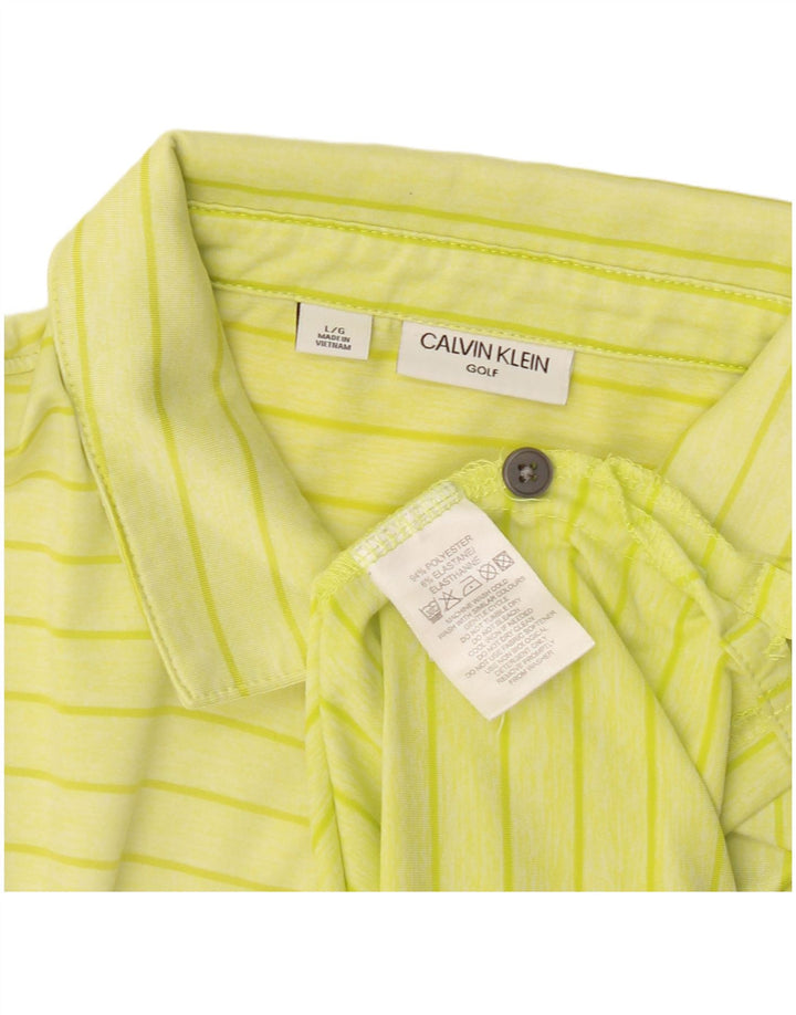 Calvin Klein muška polo majica od poliestera velikih žutih pruga