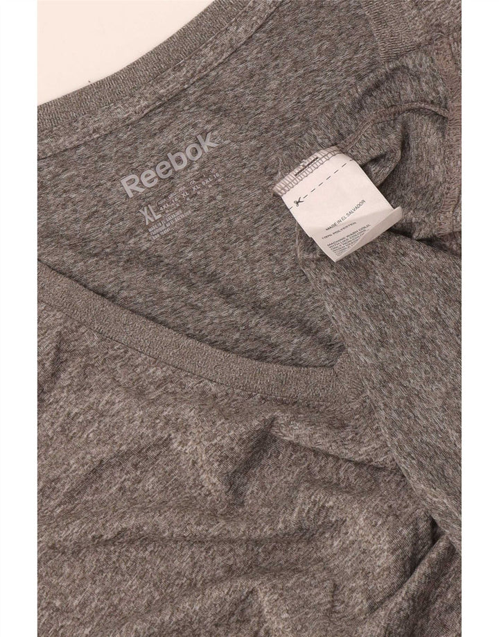 Reebok ženska majica kratkih rukava UK 16 veliki sivi poliester