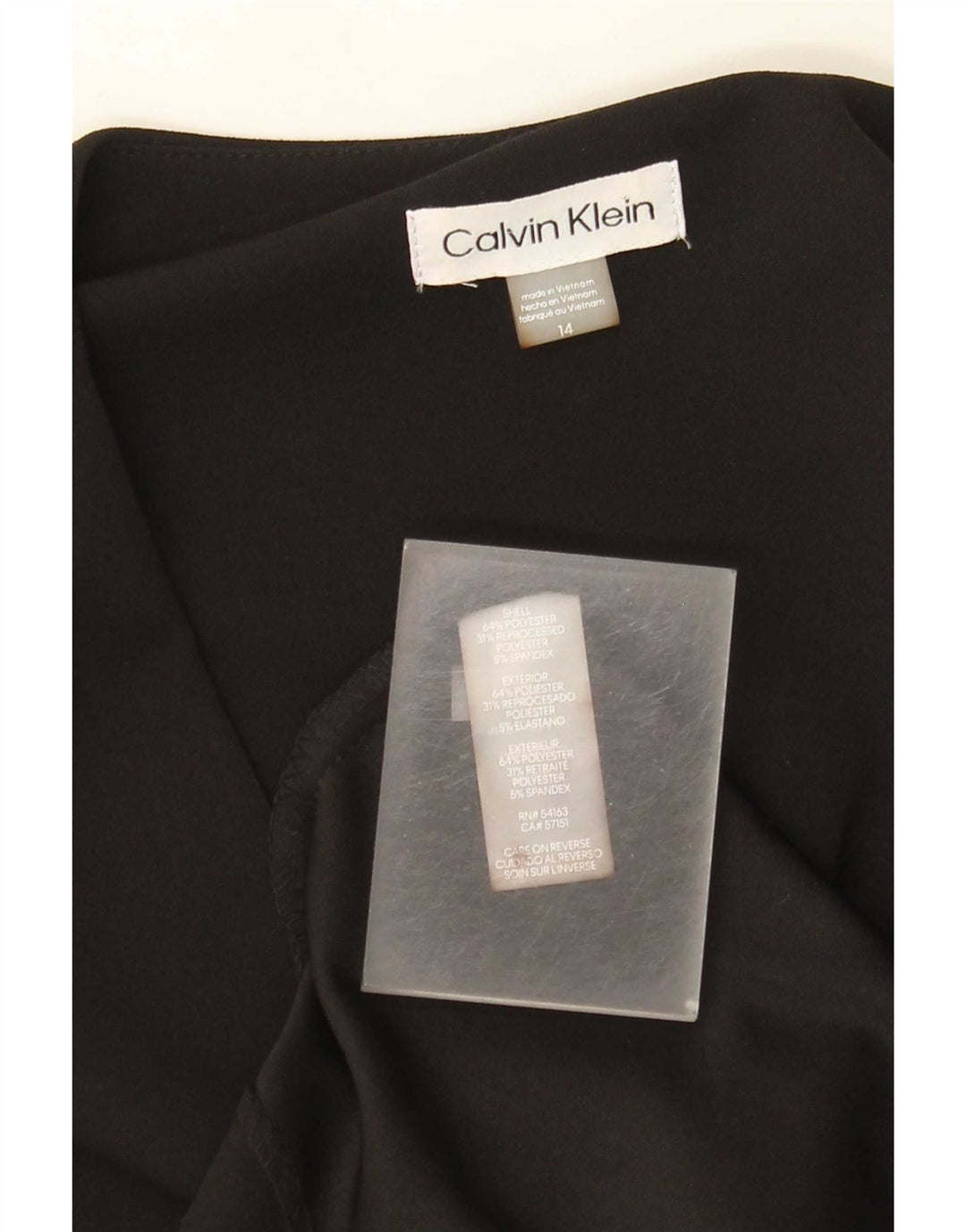 Calvin Klein ženska plašt haljina bez rukava US 14 veliki crni poliester