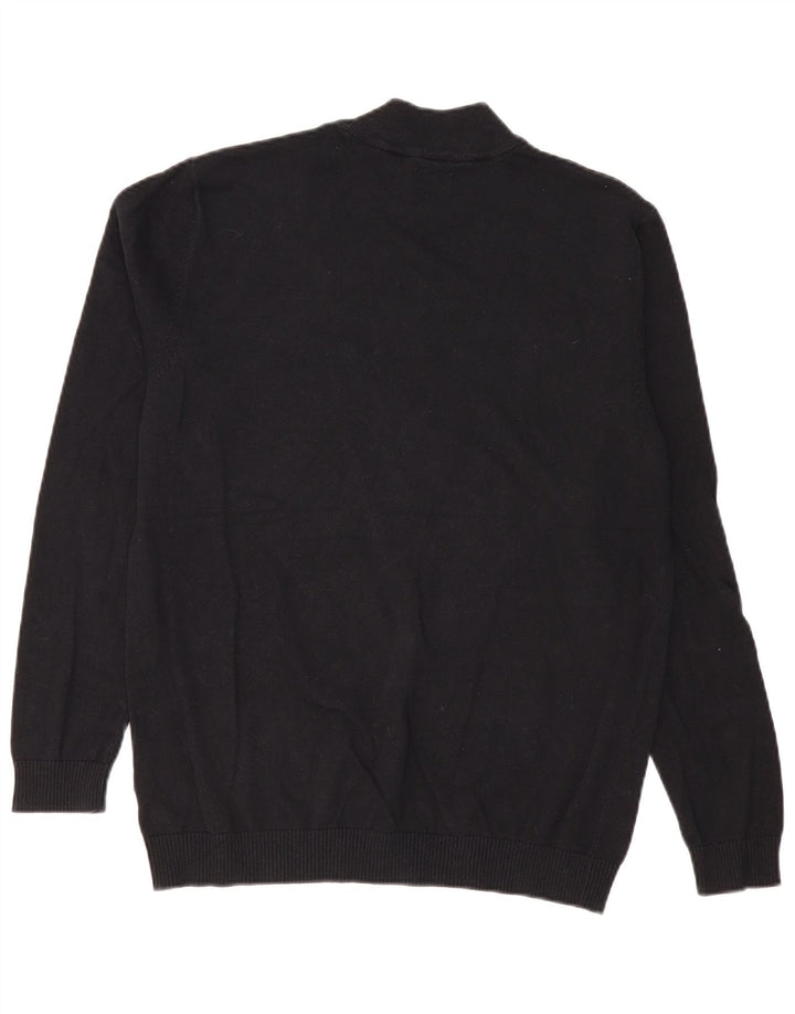 Veliki crni pamučni muški džemper s kornjačičastim ovratnikom Jack & Jones