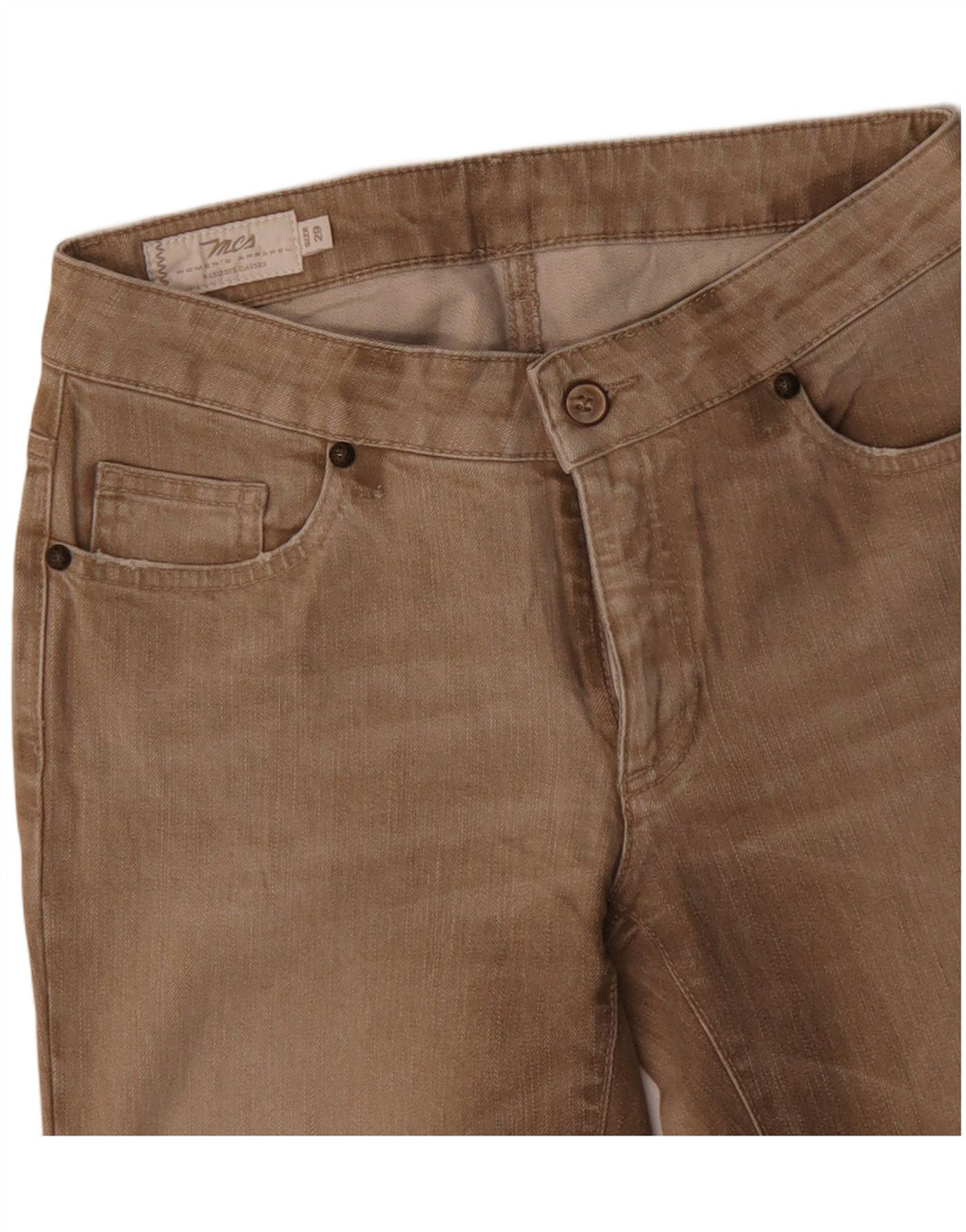 Marlboro Classics ženske ravne traperice W29 L30 bež pamuk