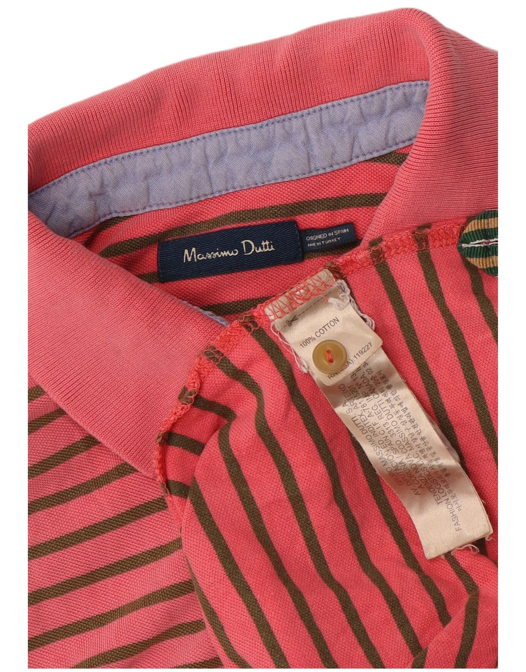 Massimo Dutti muška polo majica, pamuk na srednje ružičaste pruge