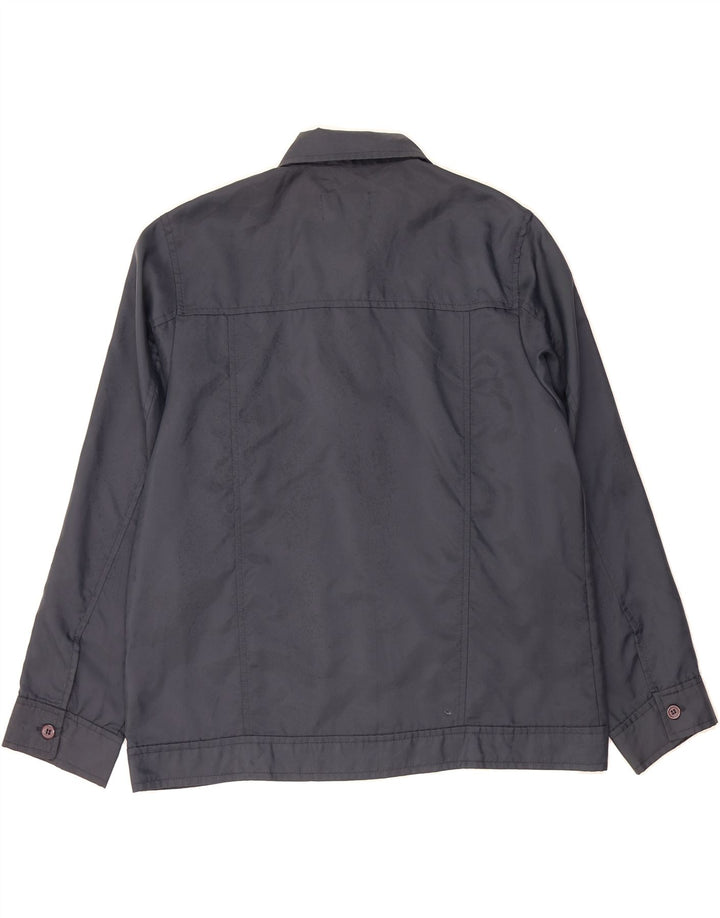 COSMOS Womens Bomber Jacket UK 16 Large Navy Blue Nylon Vintage Cosmos and Second-Hand Cosmos from Messina Hembry 