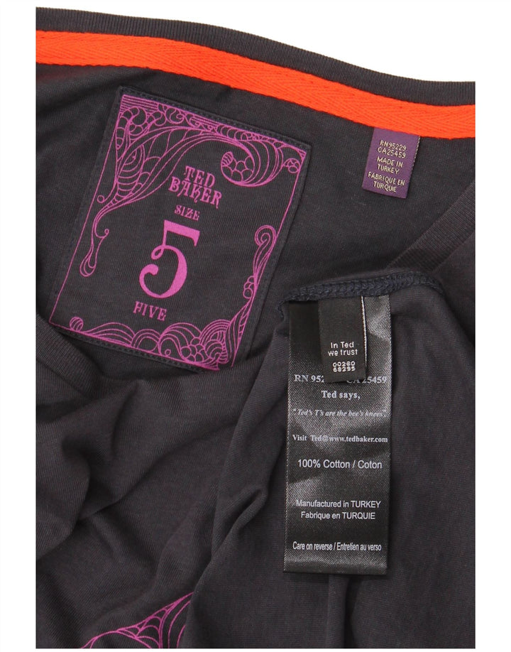 Ted Baker Muška grafička majica kratkih rukava Veličina 5 XL tamnoplavi pamuk