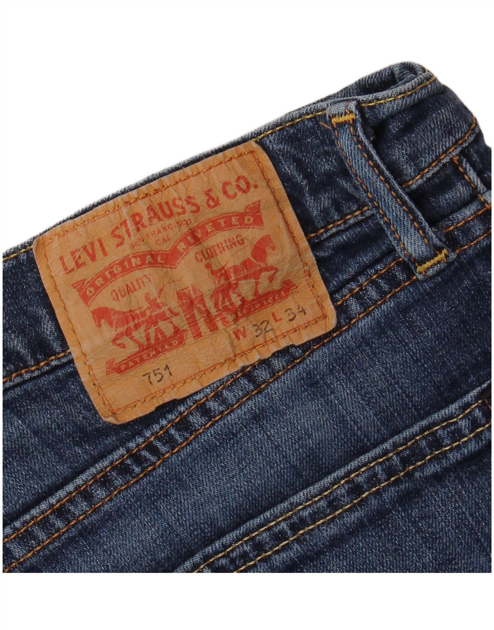 LEVI'S muške 751 ravne traperice s oštećenjem W32 L34 plave