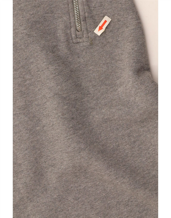 FRED PERRY Muški pulover s izrezom i velikim sivim pamukom