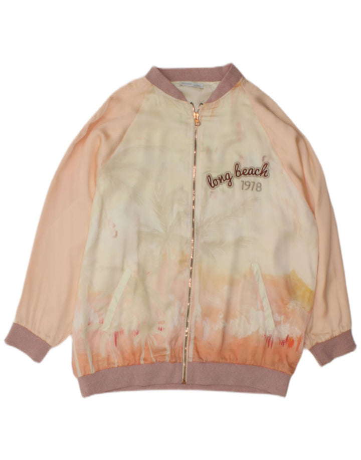 Zara ženska bomber jakna s grafičkim motivima UK 10 malih raznobojnih kravata
