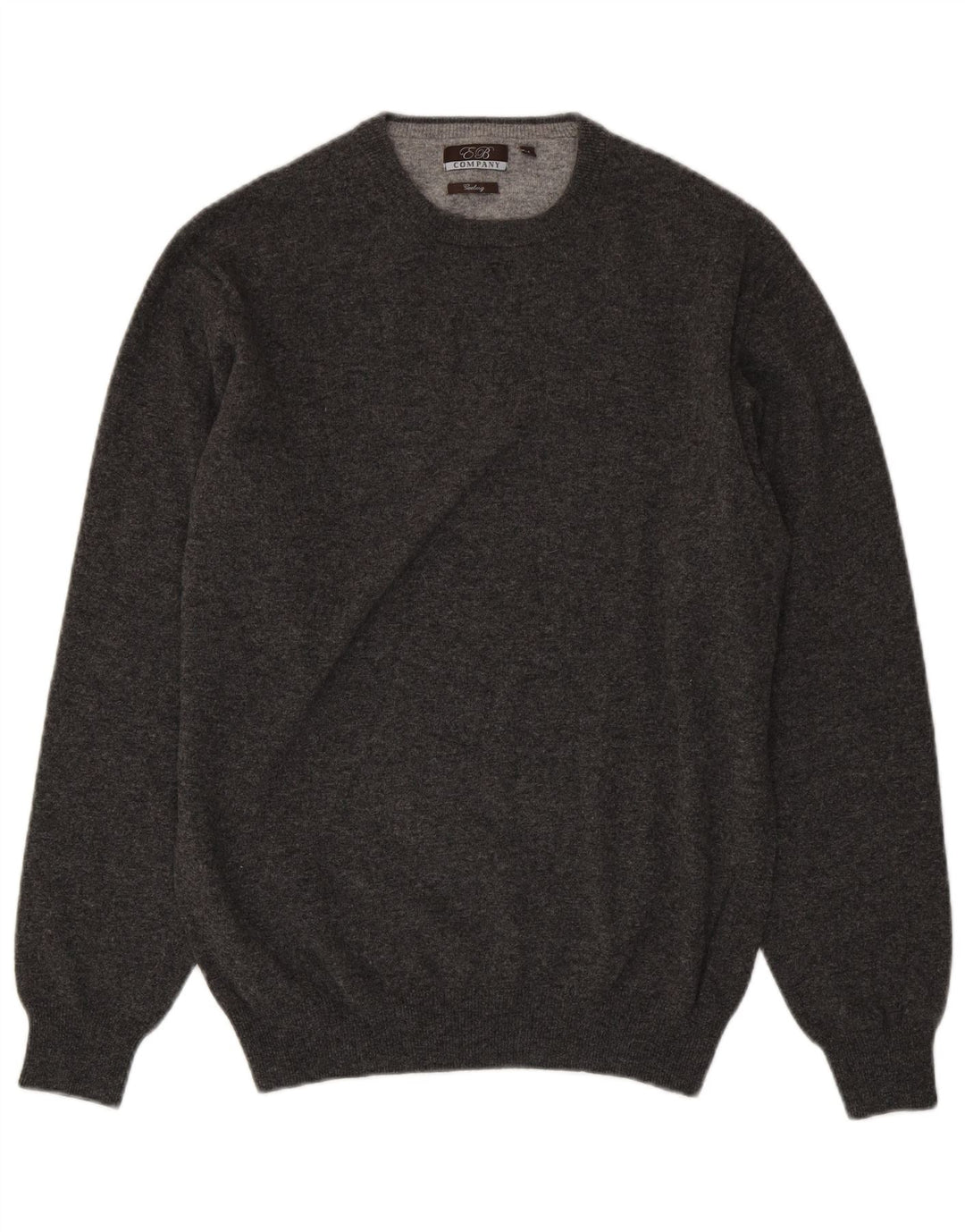 E.B. Company muški džemper s okruglim izrezom srednje sive merino vune