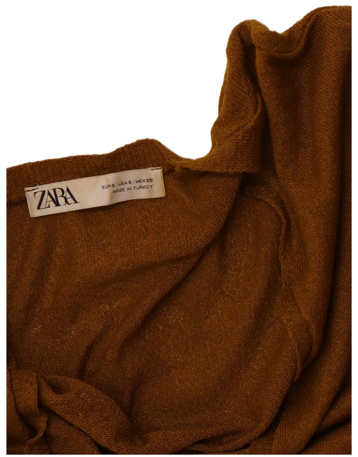 ZARA ženski prekomjerni džemper UK 10 Small Brown