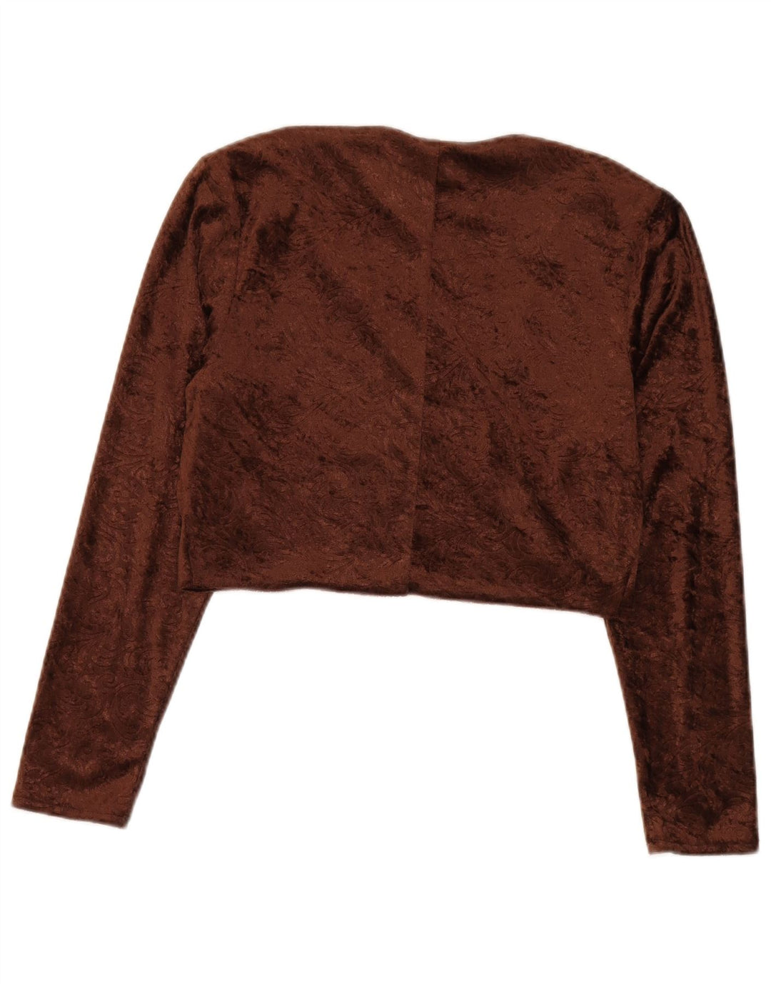 Vintage ženski baršunasti set od 2 komada UK 12 srednje smeđi paisley