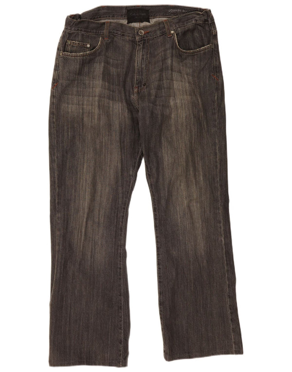 CALVIN KLEIN Muške traperice Bootcut W36 L30 Crni pamuk