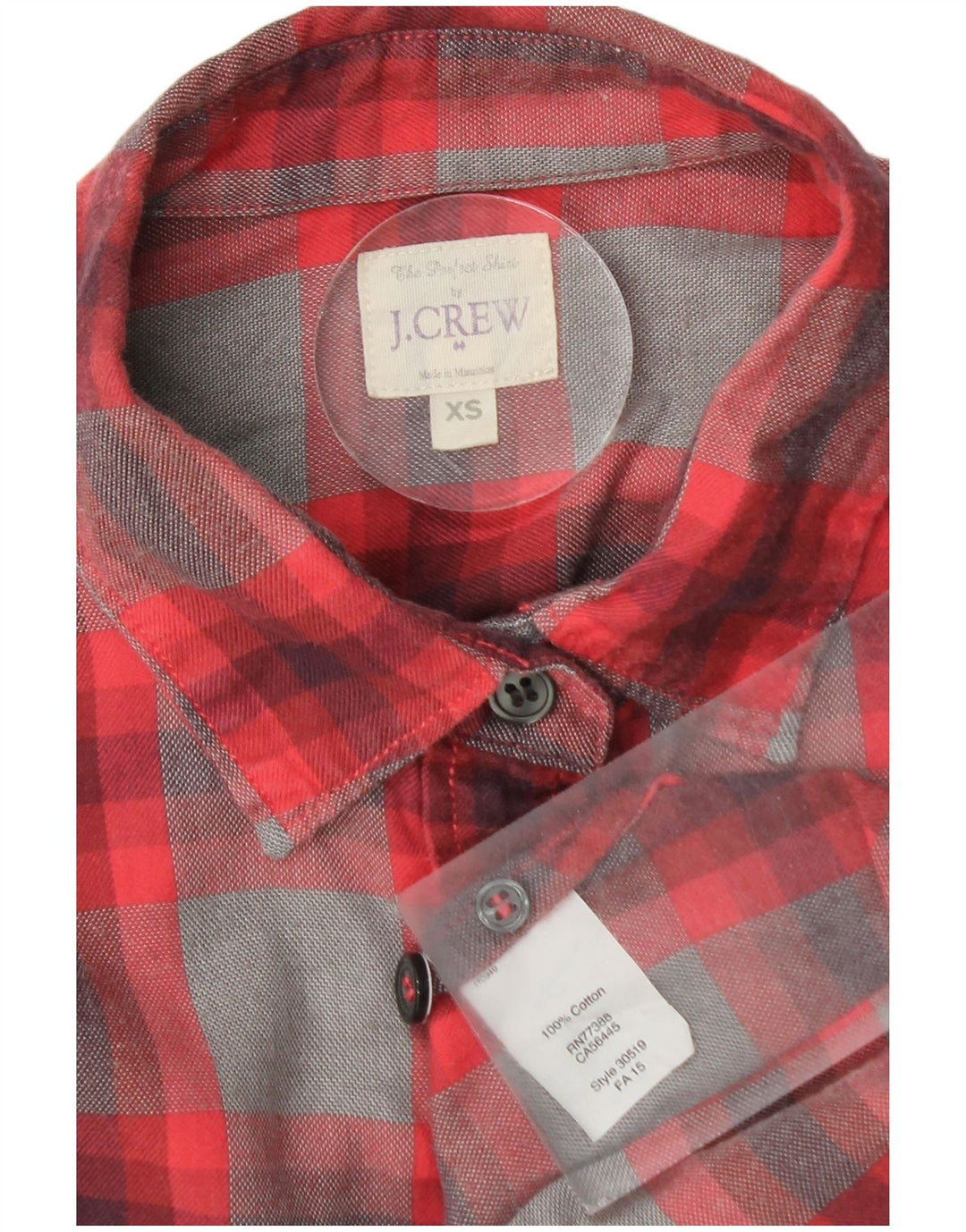 J. Crew Ženska flanelska košulja UK 6 XS Pamuk u crvenom karu