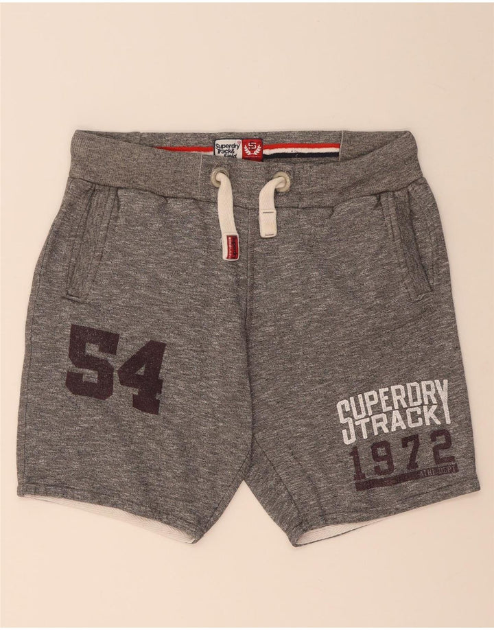 Superdry muške grafičke sportske kratke hlače srednje sive boje od pamuka
