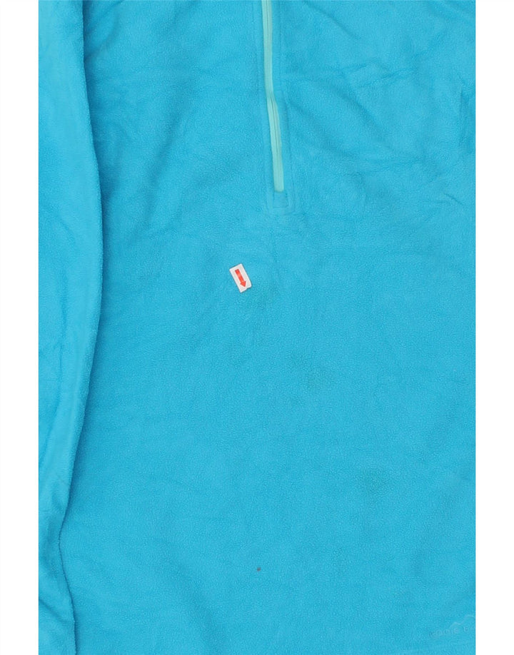EDDIE BAUER Womens Zip Neck Fleece Jumper UK 16 Large Blue Polyester Vintage Eddie Bauer and Second-Hand Eddie Bauer from Messina Hembry 