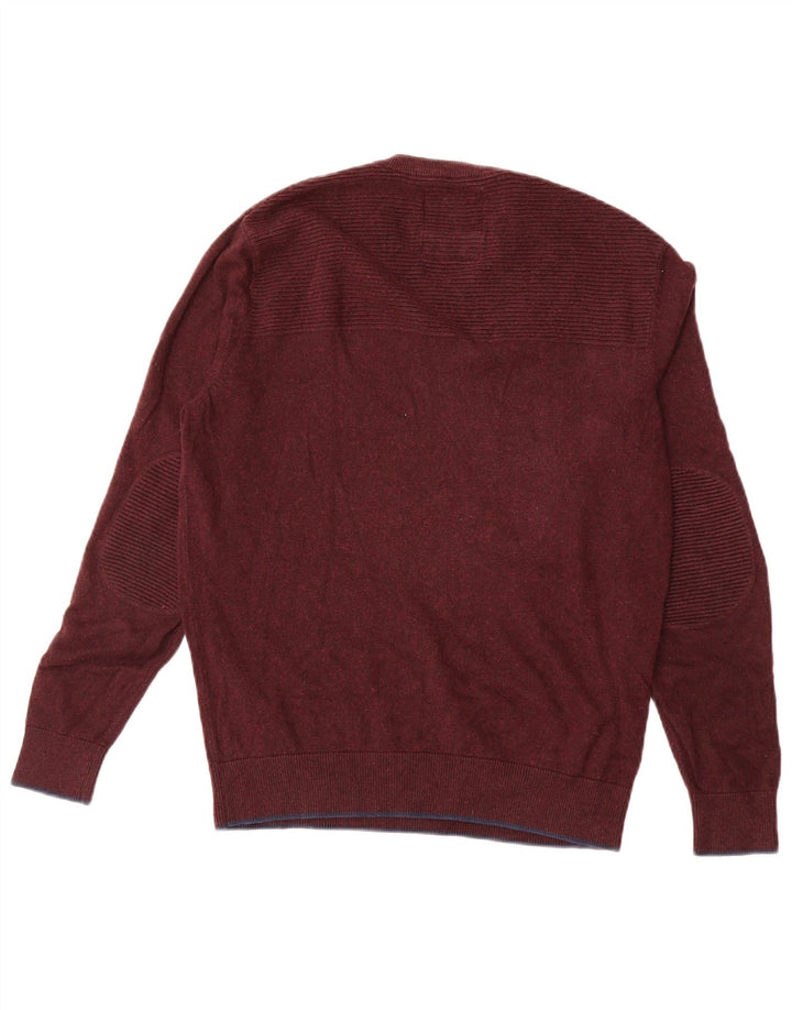 Mens V-Neck Jumper Sweater Medium