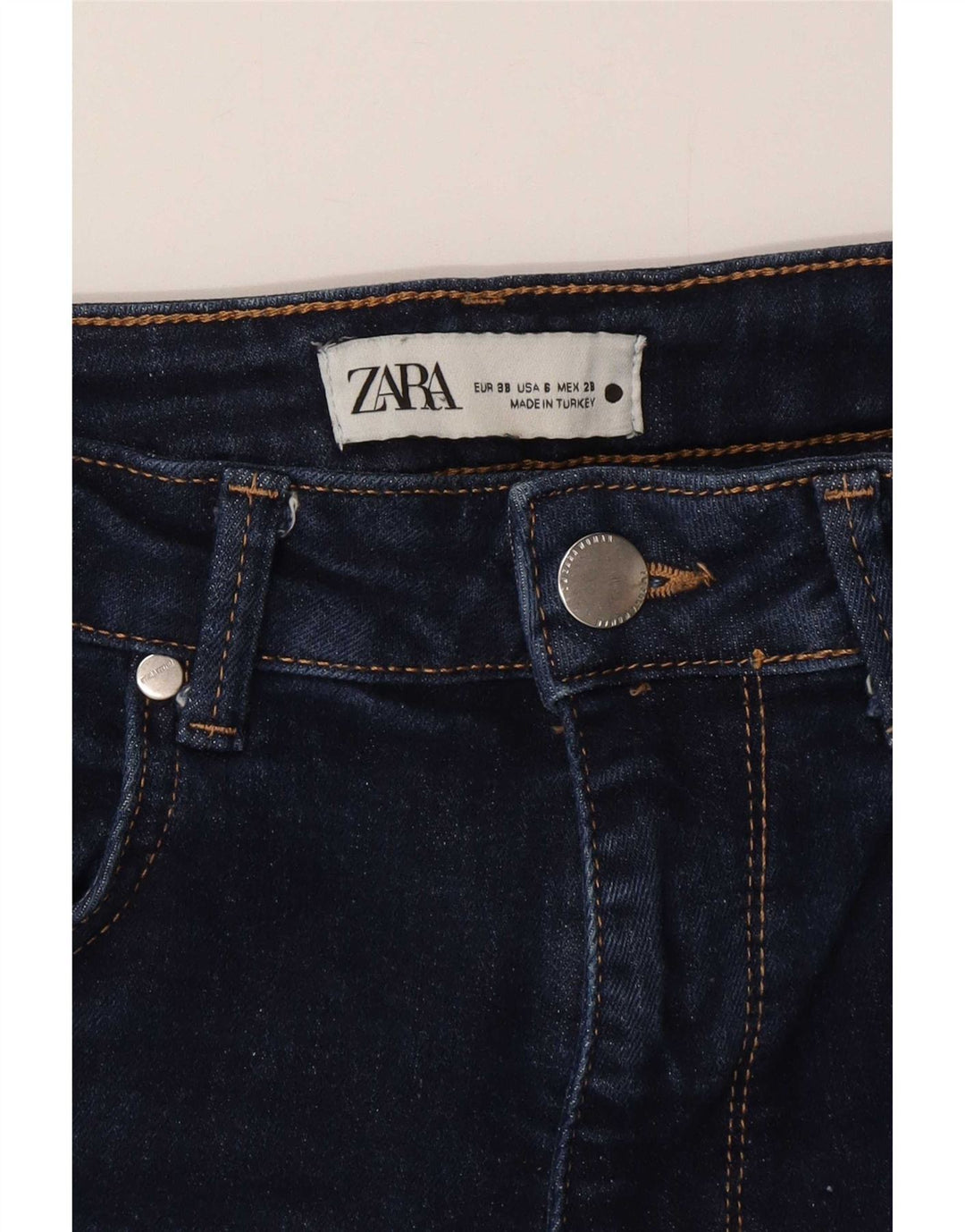 Zara ženske lepršave traperice EU 38 male W28 L33 tamnoplave