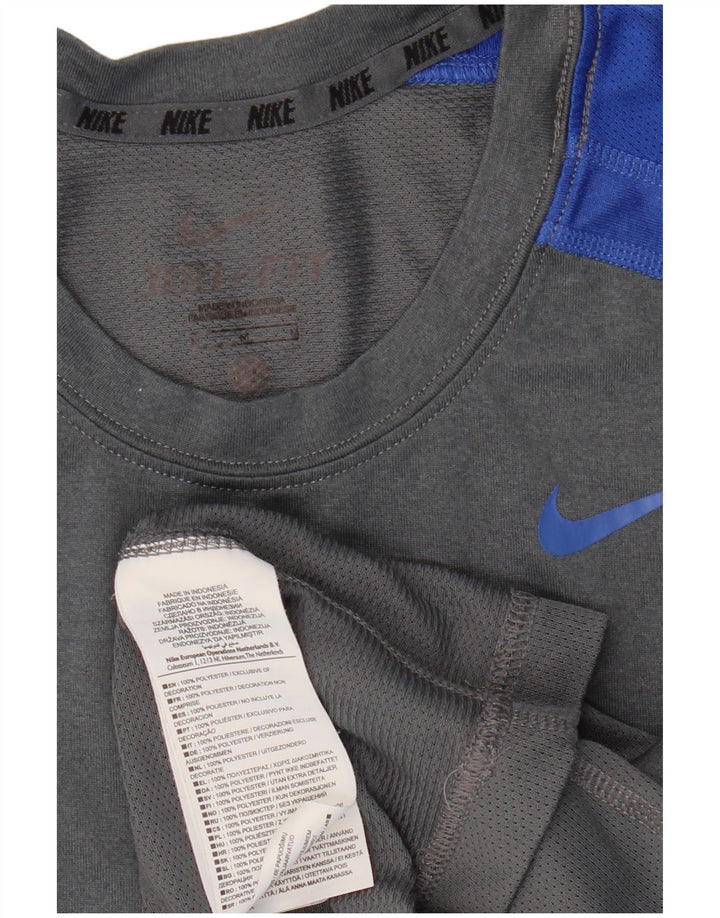 Nike Dri Fit prsluk srednje sivi poliester u boji