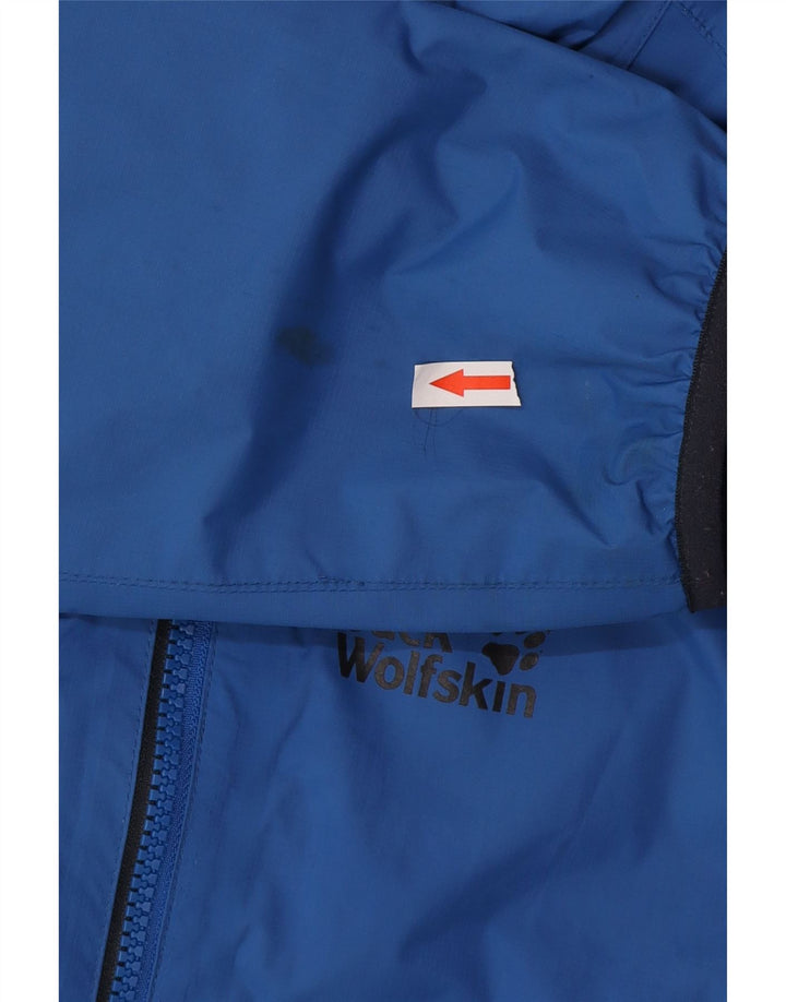 Kišna jakna Jack Wolfskin za dječake 15-16 godina, plava poliamidna boja