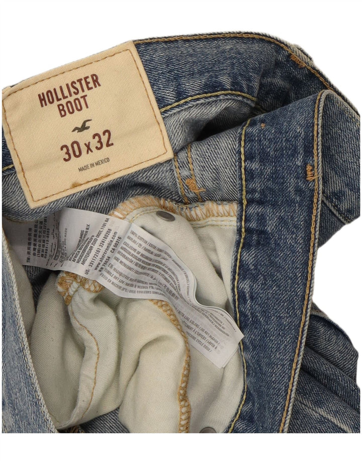 Ženske traperice Hollister Bootcut W30 L32 plavi pamuk
