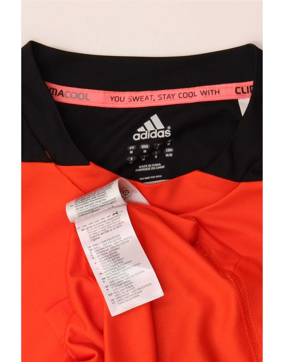 Adidas muška Climacool majica kratkih rukava Srednje narančasta poliesterska boja