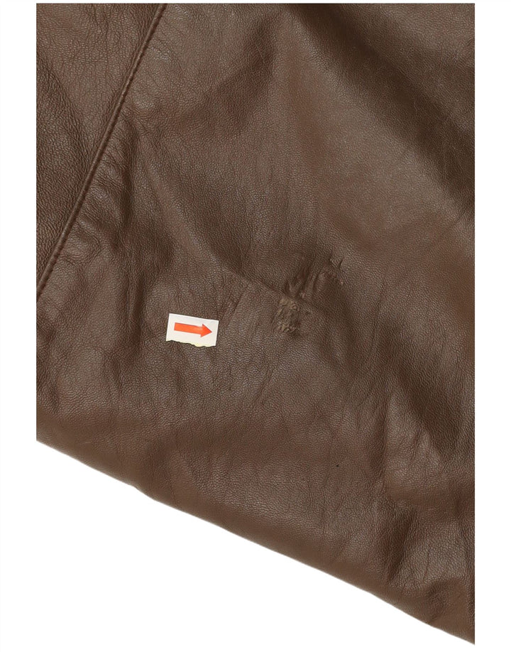 VINTAGE muški kožni kaput UK 38 Srednje smeđa