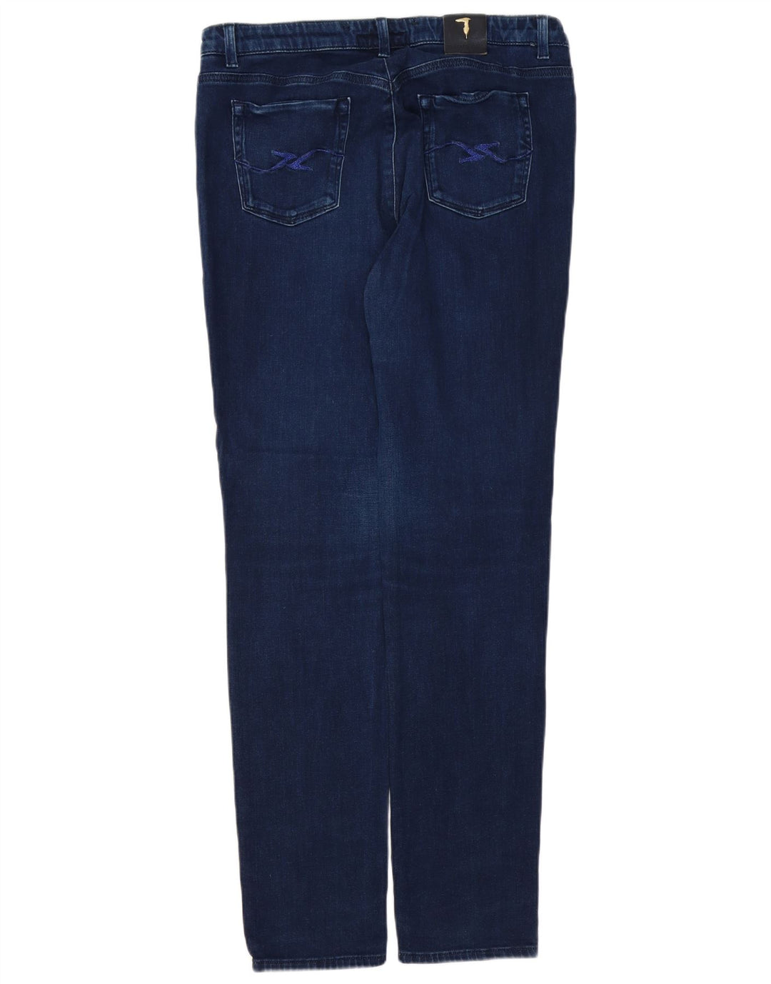 TRUSSARDI ženske uske traperice IT 49 XL W35 L32 tamnoplavi poliester