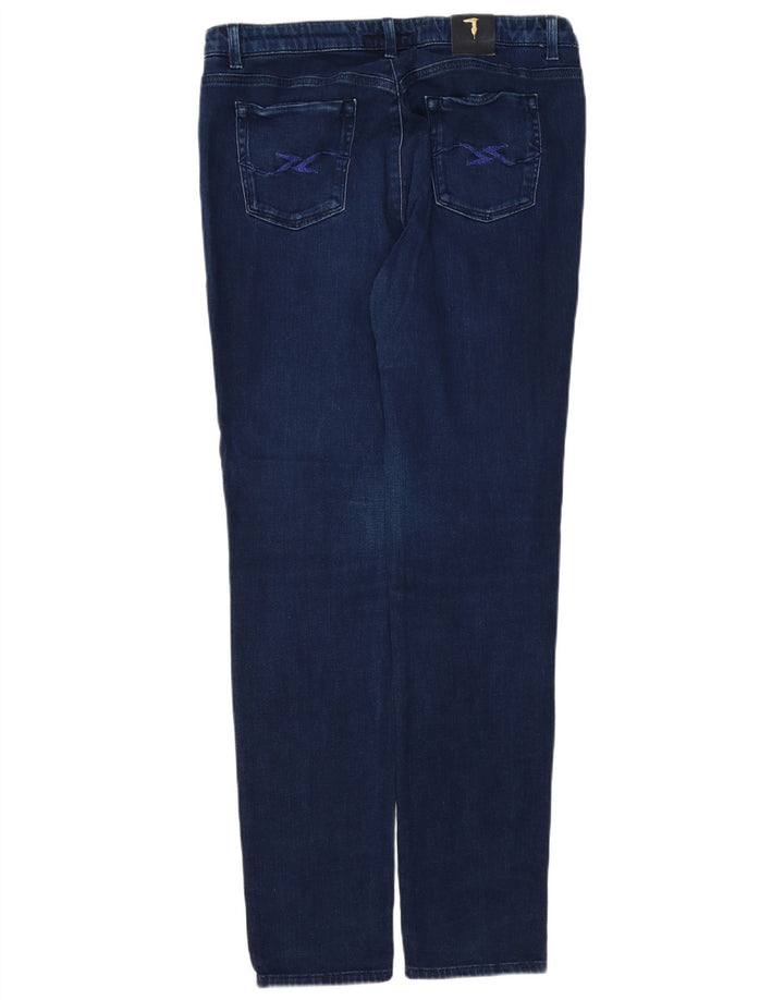 TRUSSARDI ženske uske traperice IT 49 XL W35 L32 tamnoplavi poliester