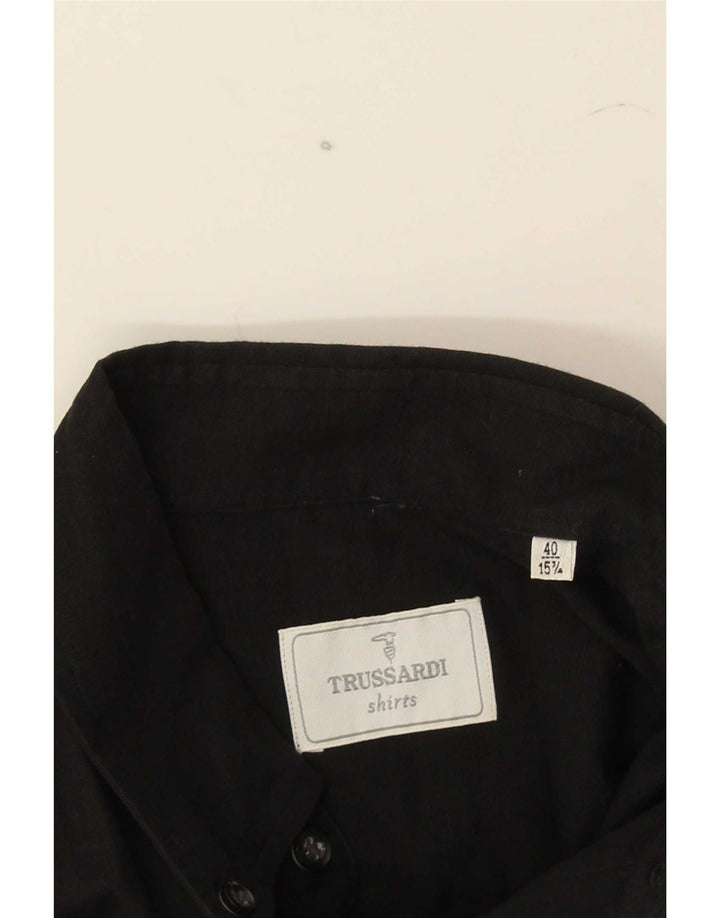 Trussardi muška košulja kratkih rukava veličina 40 151/2 srednje crna