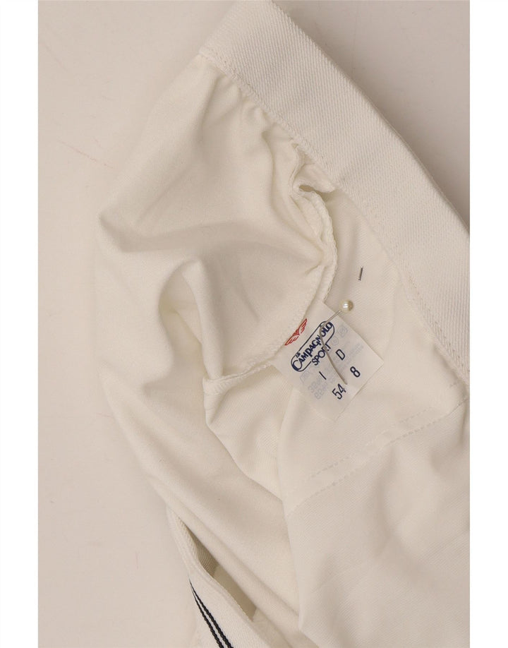 CAMPAGNOLO Mens Chino Shorts IT 54 2XL W34 White Polyester Vintage Campagnolo and Second-Hand Campagnolo from Messina Hembry 