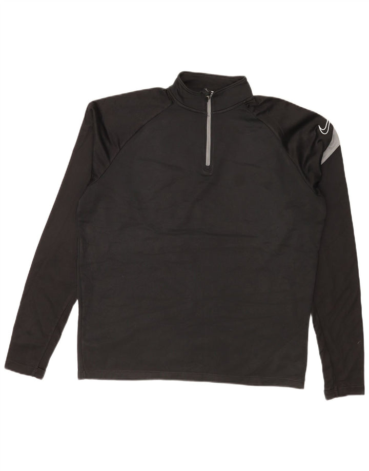 Nike muški Dri Fit Graphic Sweatshirt Džemper srednje crne boje