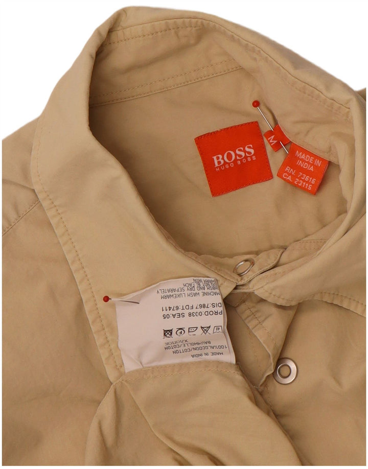 Hugo Boss muška košulja kratkih rukava Srednje bež pamuk