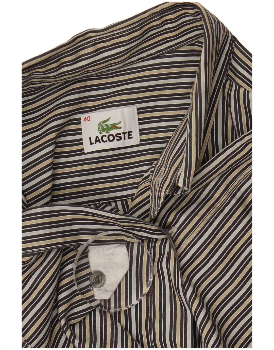 Lacoste muška košulja, veličina 40, srednje raznobojne pamučne pruge