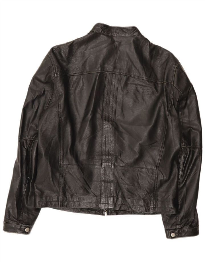 Vintage muška kožna jakna IT 52 XL crna