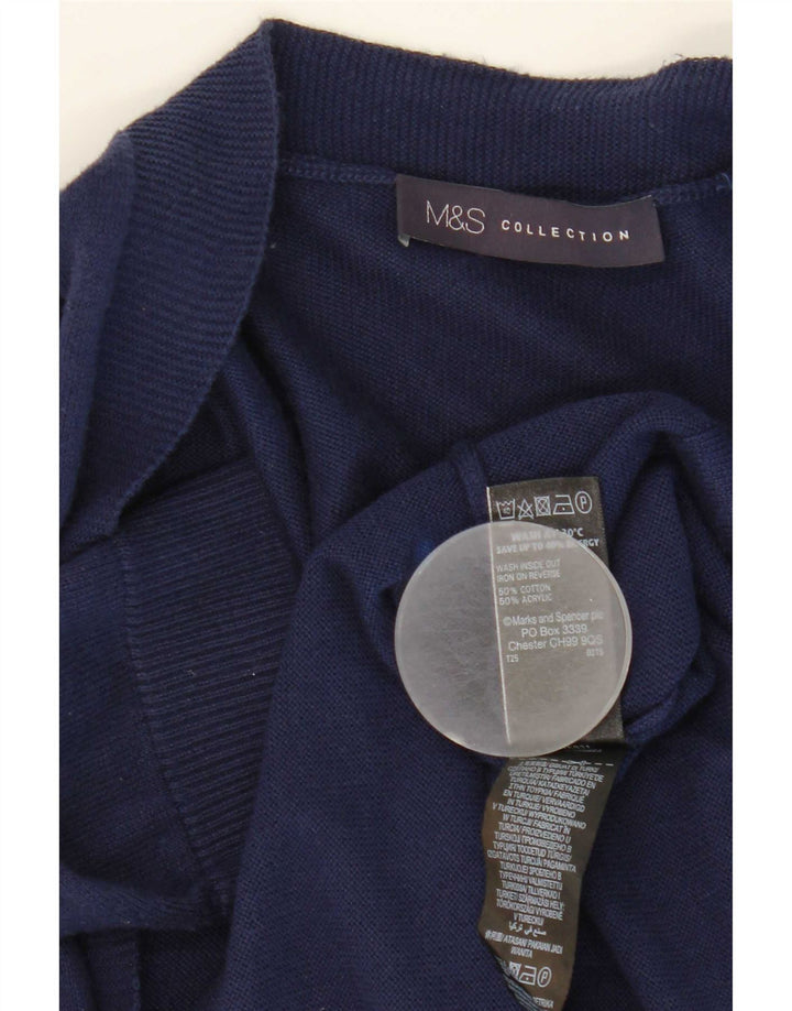 Marks & Spencer ženski dugi kardigan pulover UK 12 Srednje tamnoplavi