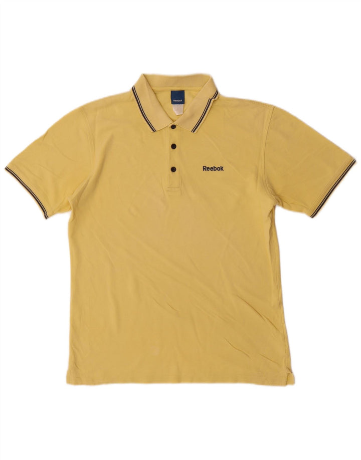 Reebok muška polo majica na male žute pruge, pamuk