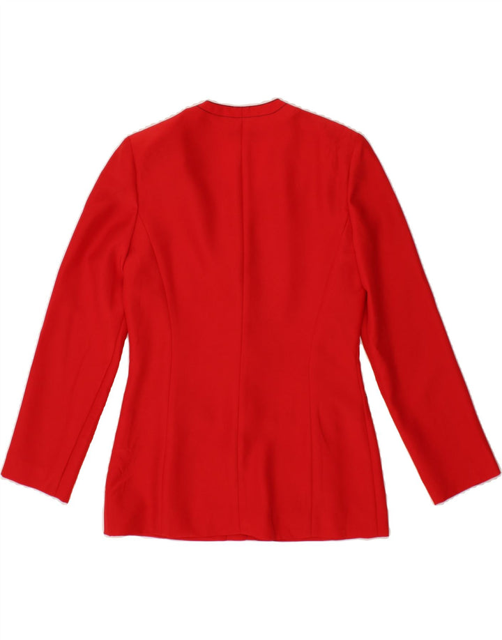 VINTAGE Womens Blazer Jacket IT 40 Small Red Polyester Vintage Vintage and Second-Hand Vintage from Messina Hembry 