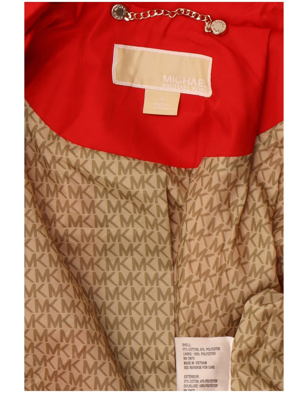 MICHAEL KORS Ženski trenč kaput UK 12 Srednje crveni pamuk