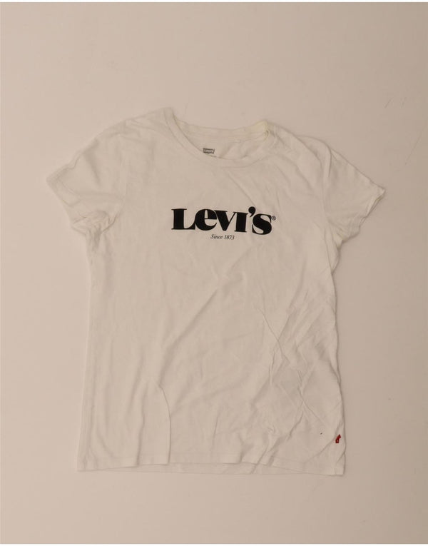 Levi's ženska majica kratkih rukava s grafičkim motivima, UK 6 XS, bijeli pamuk