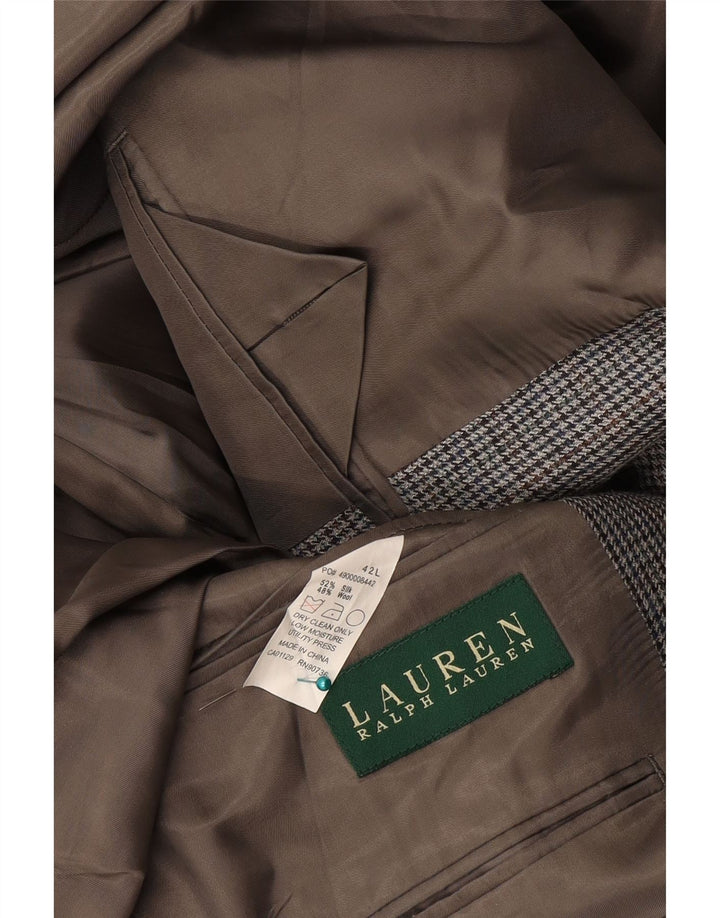 Ralph Lauren muška jakna sa 2 gumba UK 42 Velika siva svilena hrskava zuba