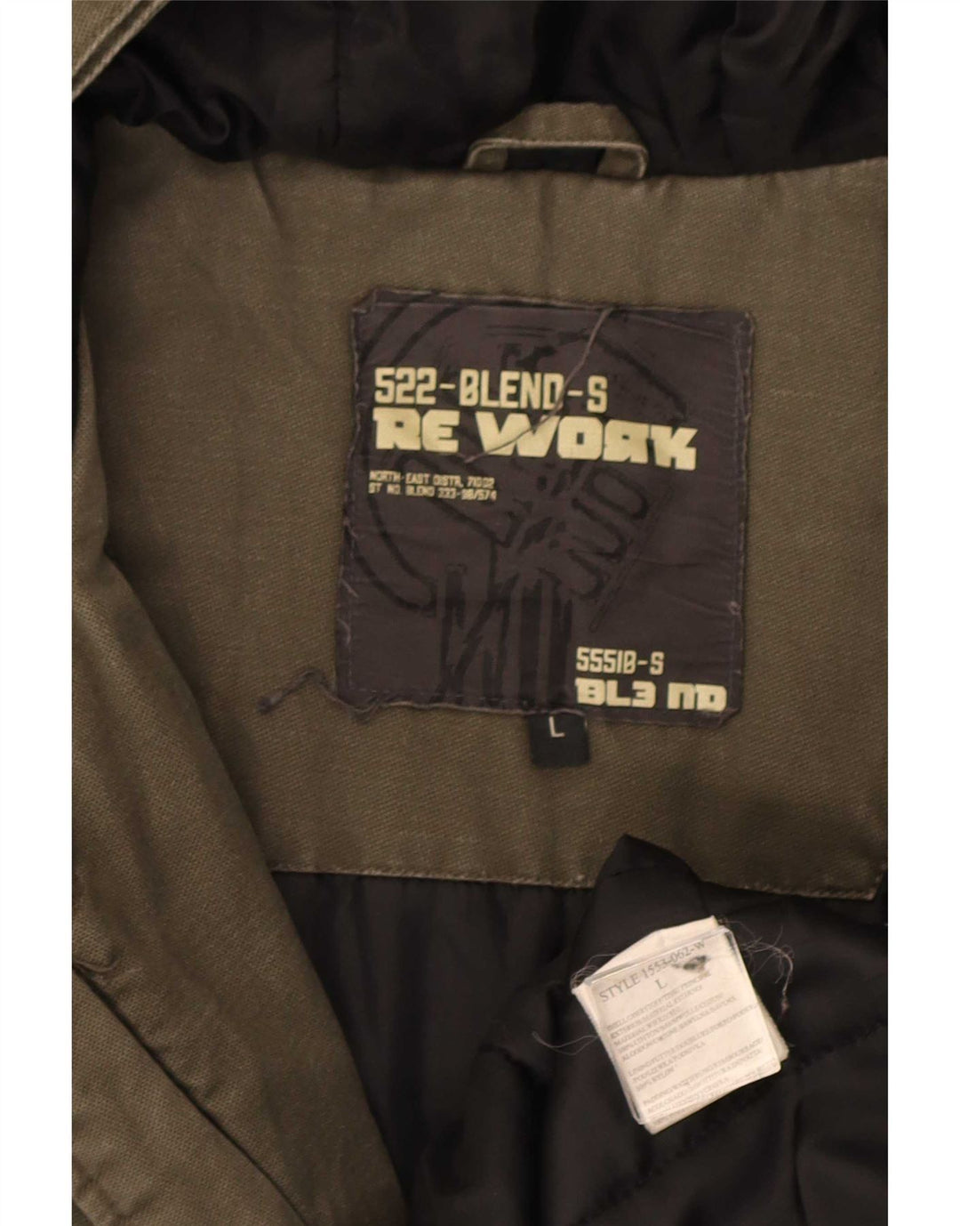 Mješovita muška parka jakna s kapuljačom UK 40 Large kaki pamuk